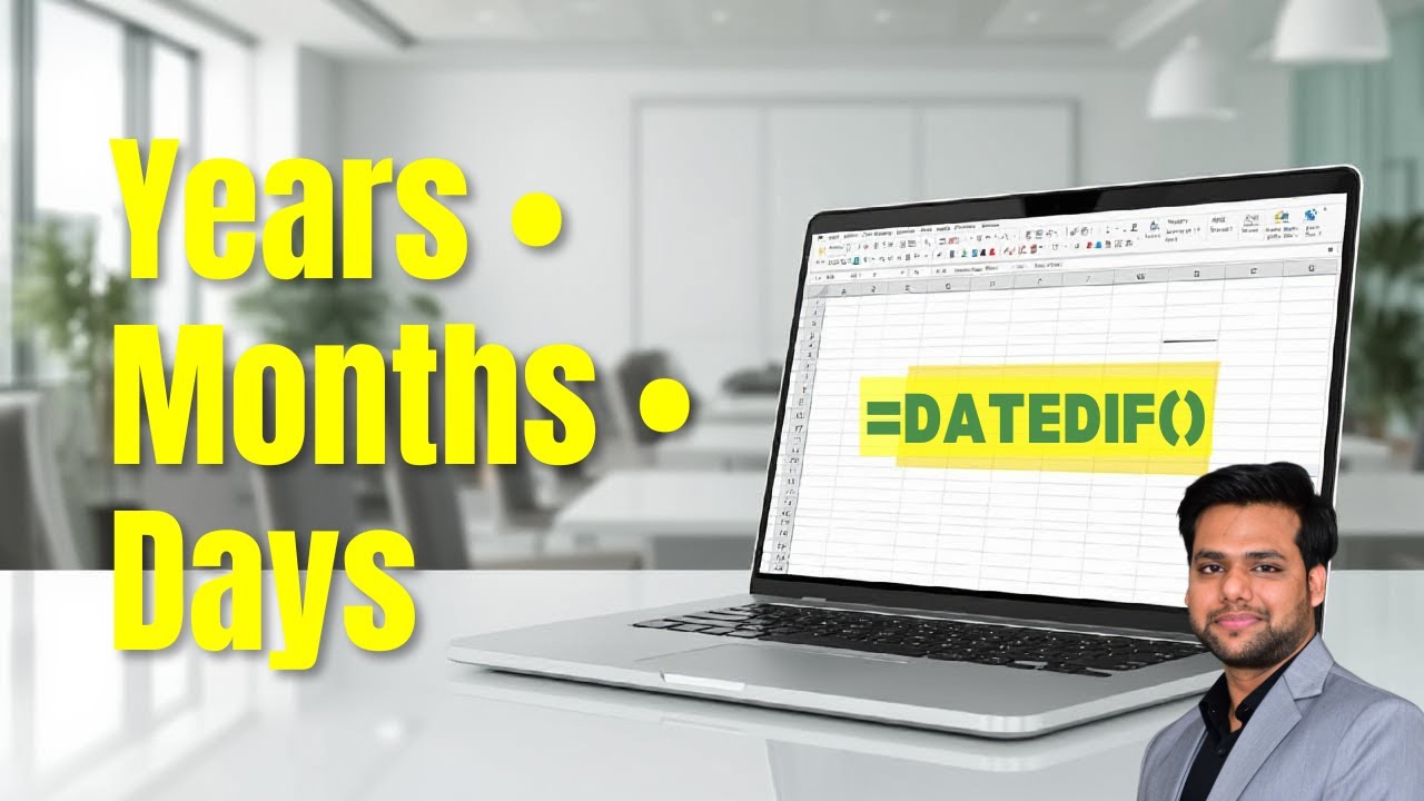 Find Employee Experience in Excel | Years Months Days Formula #excel #ai #formula