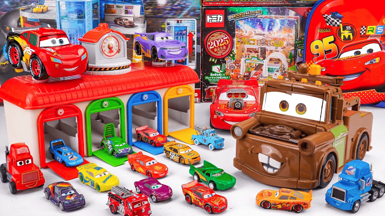 Disney Pixar Cars Toys Unboxing Review | Disney Pixar Cars Mater Transforms to Base, Tayo Little Bus