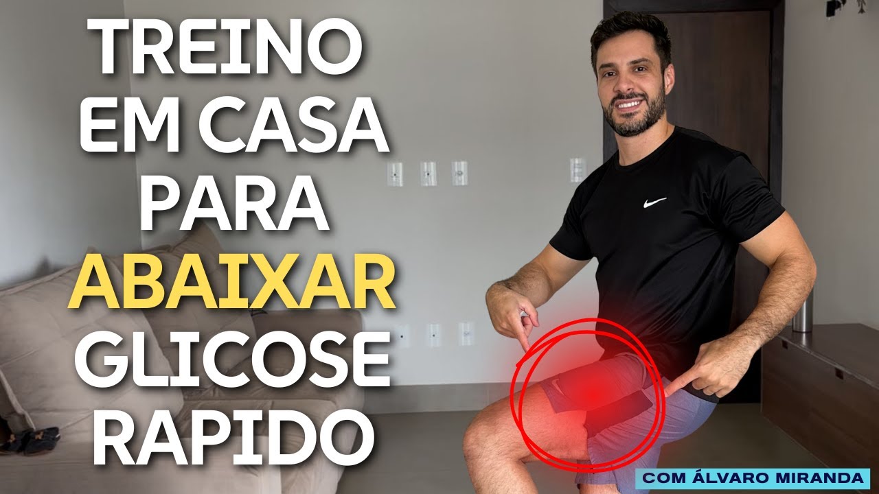 TREINO para ganhar músculos e abaixar a GLICOSE sem sair de casa | Iniciante #diabetestipo2