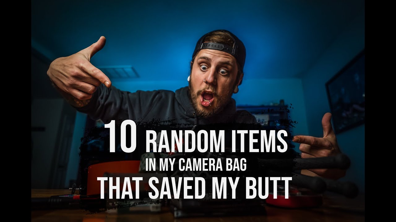 10 RANDOM ITEMS in my camera bag THAT SAVED MY BUTT