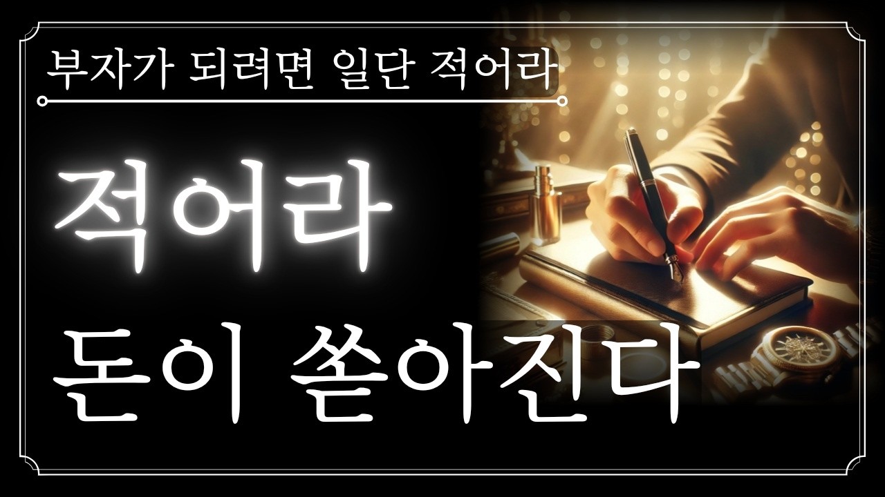 가난한 자는 비웃지만 부자들은 모두 했다. 이렇게 적어라. 적는 대로 현실이 된다.