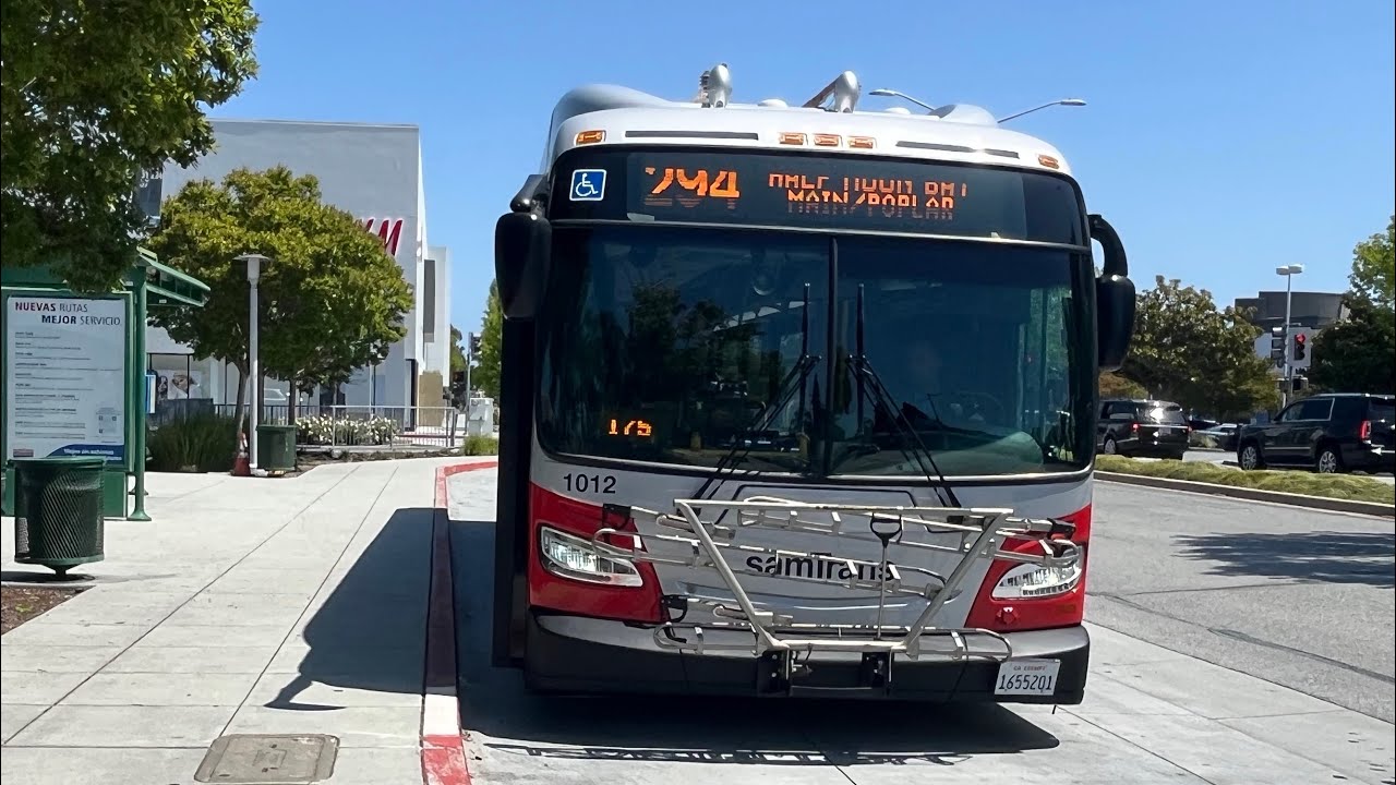 (Highway 92 Electric) SamTrans #1012 on Route 294 (FULL ROUTE)