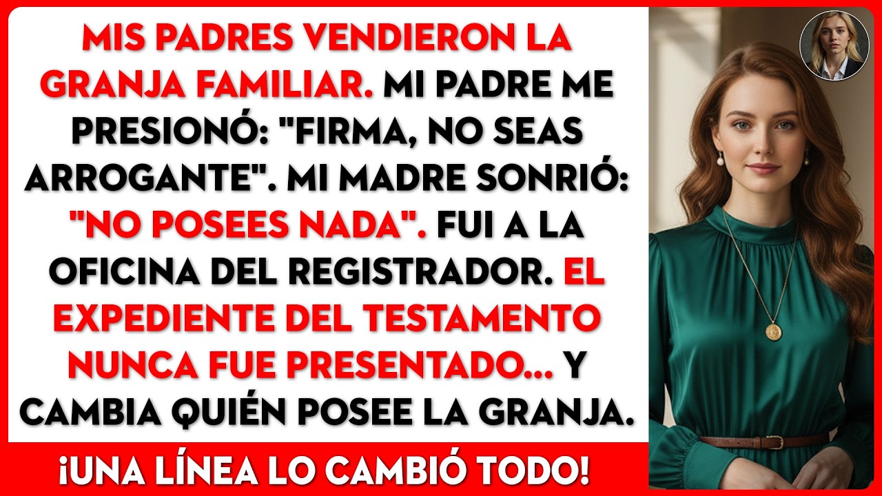 Vendieron mi granja familiar a mis espaldas. ¡El secretario del condado halló el testamento...