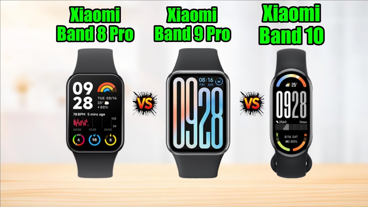 Xiaomi Smart Band 8 Pro Vs Xiaomi Smart Band 9 Pro Vs Xiaomi Smart Band 10