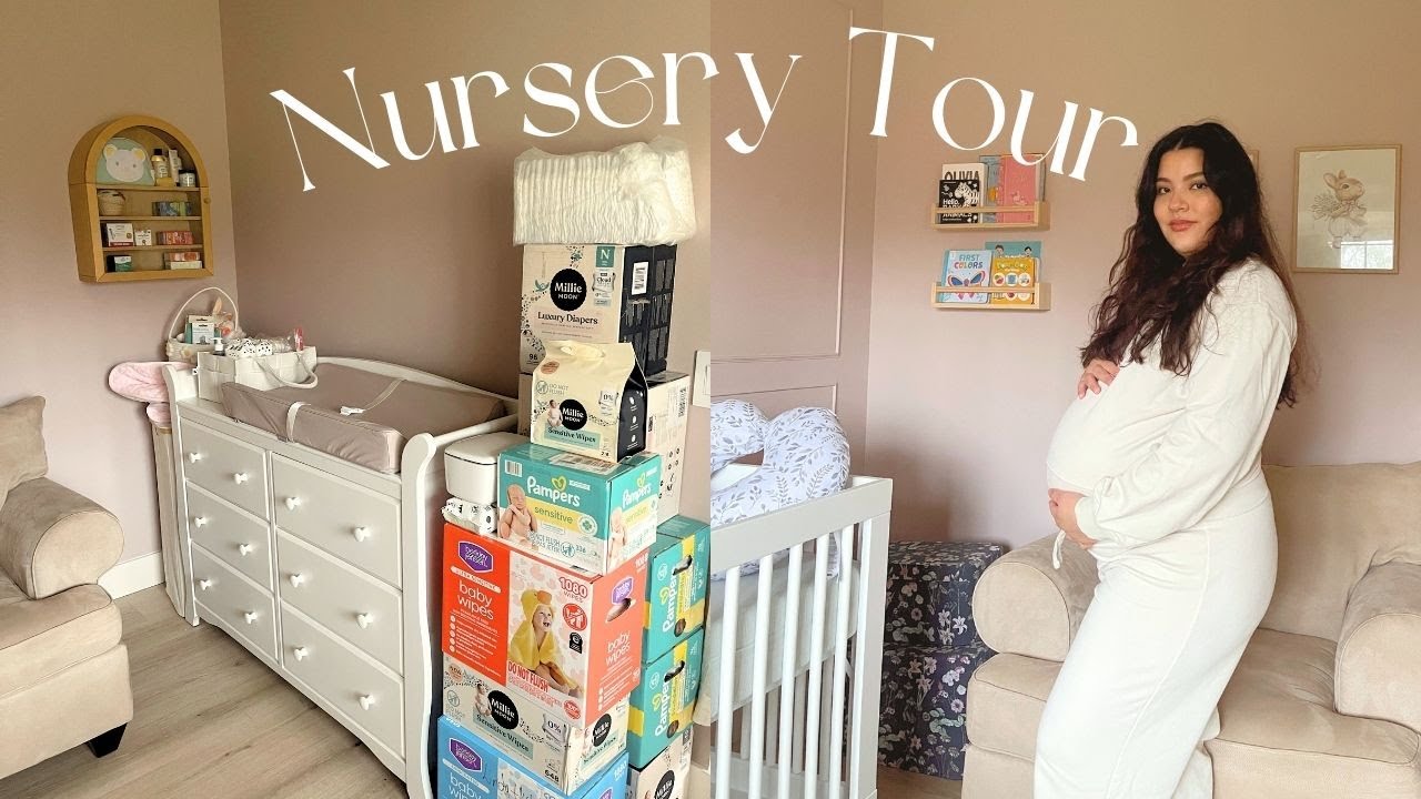 office den turned into a baby nursery | cozy little nursery room tour ✨