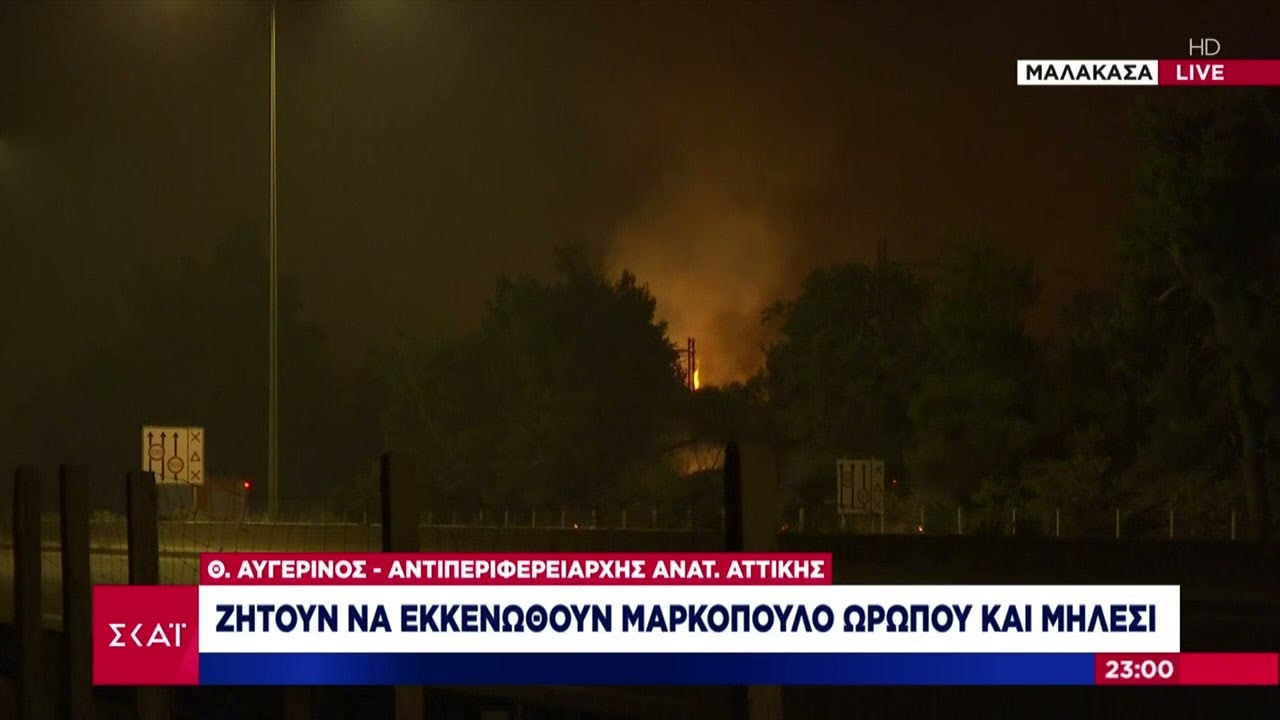 Πέρασε την Εθνική οδό η φωτιά στη Μαλακάσα -Κινείται προς Ωρωπό -Εκκενώνονται περιοχές | 06/08/2021