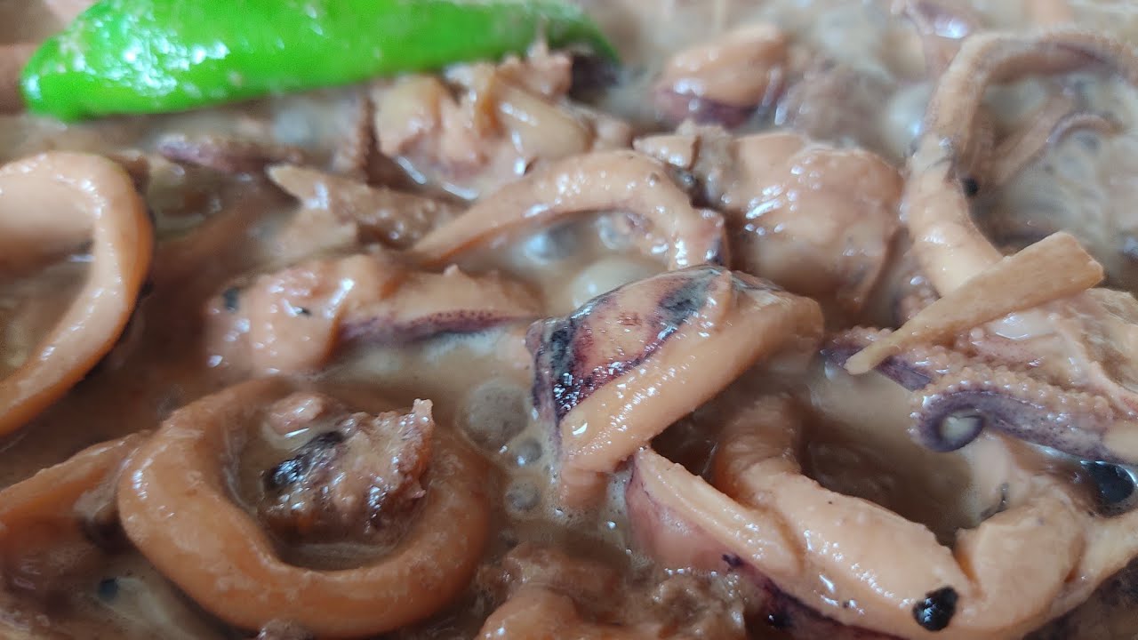 Pusit adobo sa Gata/Pano mag luto ng masarap na pusi adobo sa gata?