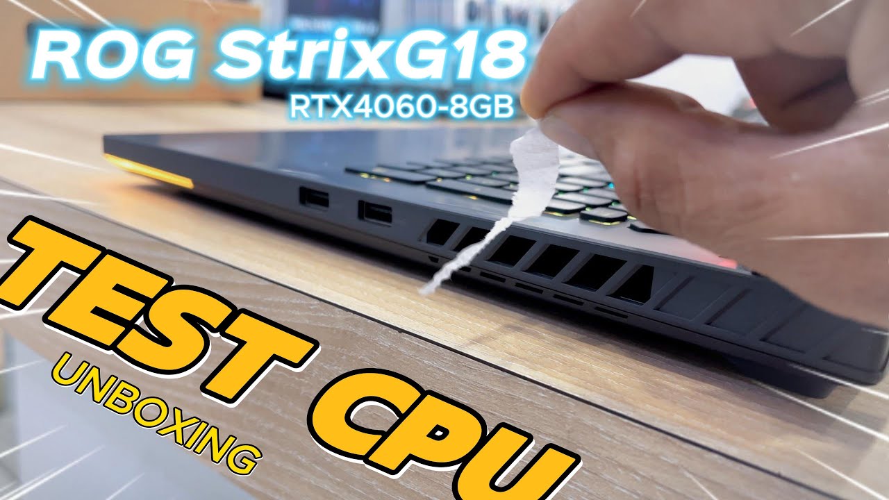 ASUS ROG G18 2023-Test CPU & Unboxing:RTX4060-8GB CPU Laptop Geeks3D Fur Mark #G814 #RTX4060 #ROG