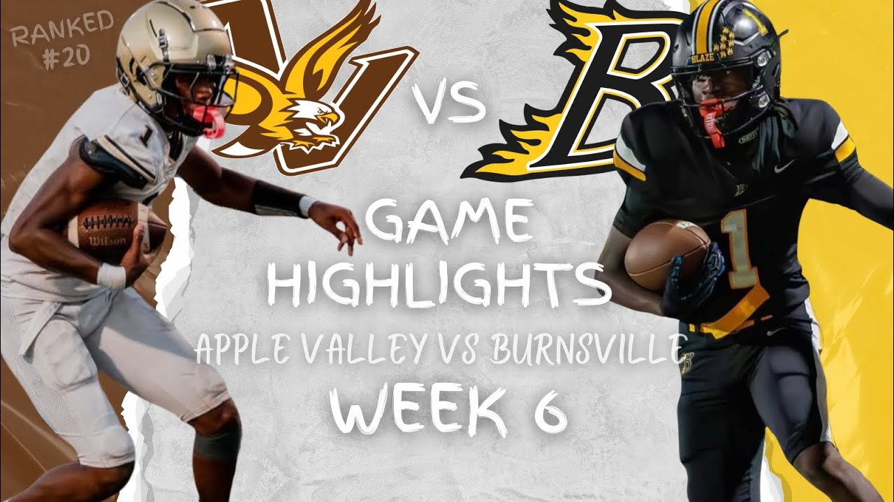 NDSU Commit Barnslater Balls Out‼️ Apple Valley vs. Burnsville - Game Highlights- Week 6