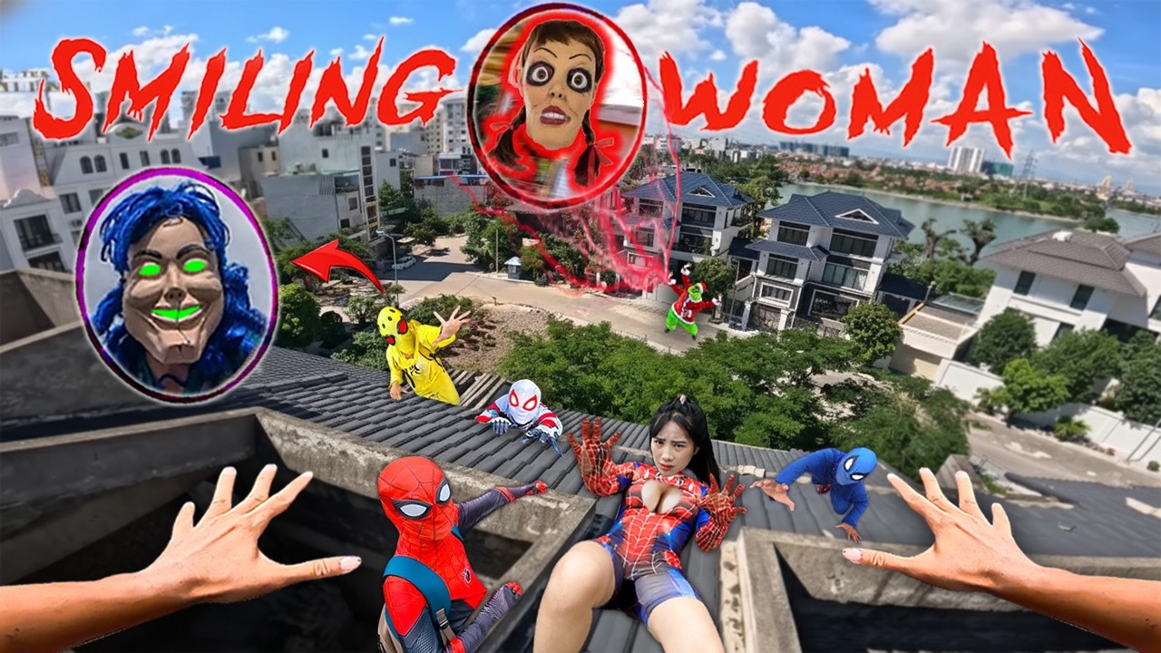 7 SPIDERMAN Vs SMILING WOMAN REAL LIFE ESCAPE 317.0 (Horror Parkour Pov Short) | Epic POV