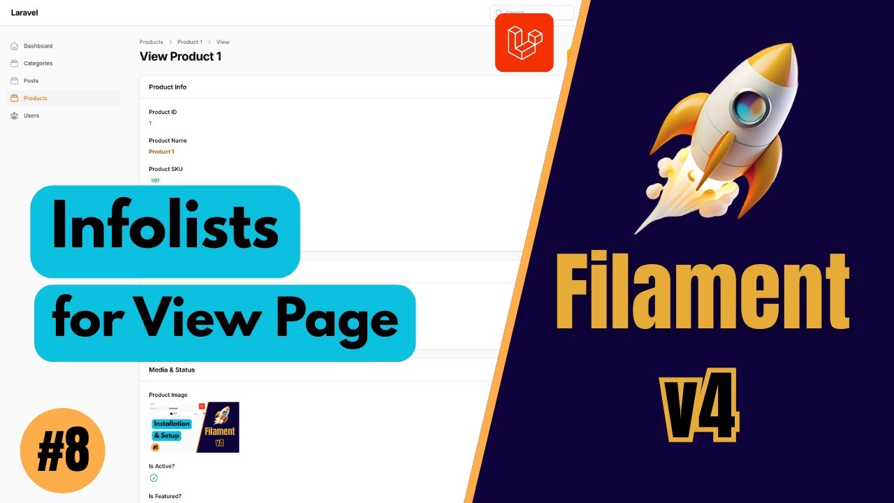 Infolists Element for View Page &ndash; FilamentPHP v4 Tutorial (Ep 8)