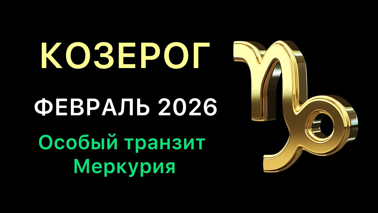 КОЗЕРОГ ГОРОСКОП НА ФЕВРАЛЬ 2026 года. Особый транзит Меркурия