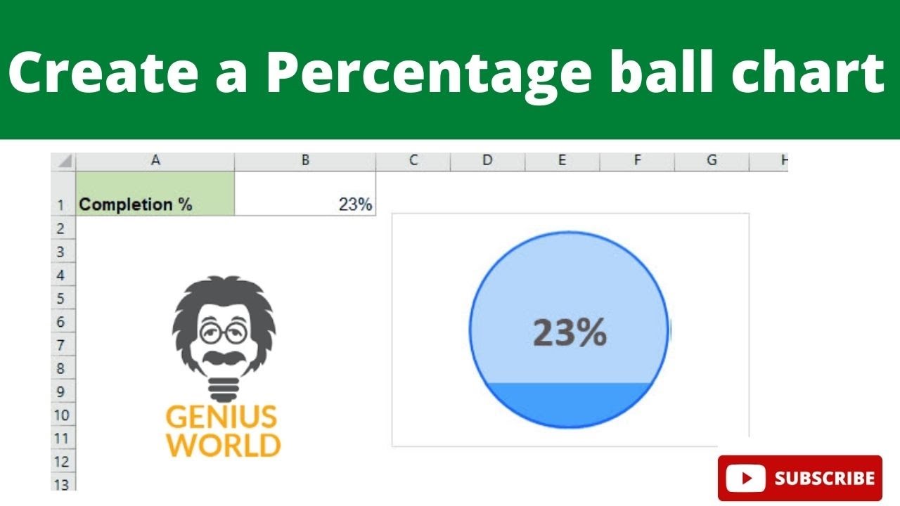 Create a percentage ball chart in Excel