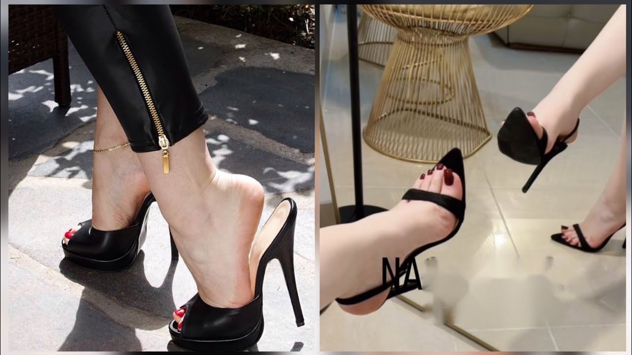 Adorable colorful top High Heel party wear ideas with sandals design 2024