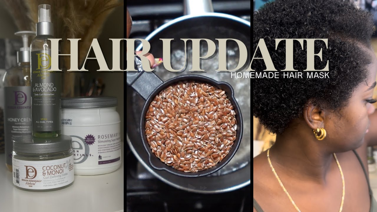 A MONTH HAIR UPDATE: Homemade Flaxseed Hair Mask | Wash Day | Curly Hair Routine