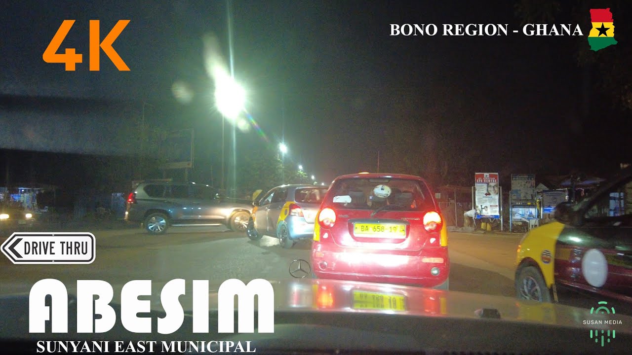 Abesim Sunyani Evening Drive in the Bono Region of Ghana 4K