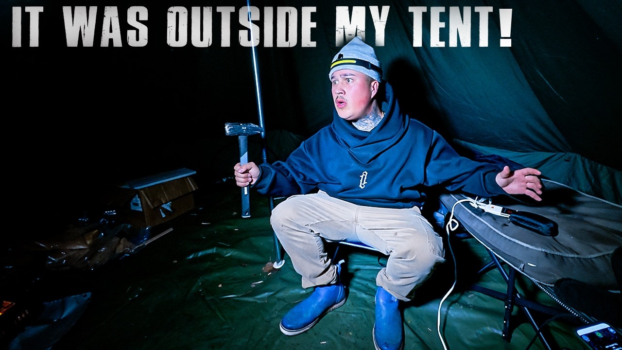 (CAMPING IN A CRYPTID HABITAT!) I WAS IN DANGER while HOT TENT CAMPING In HAUNTED APPALACHIANS