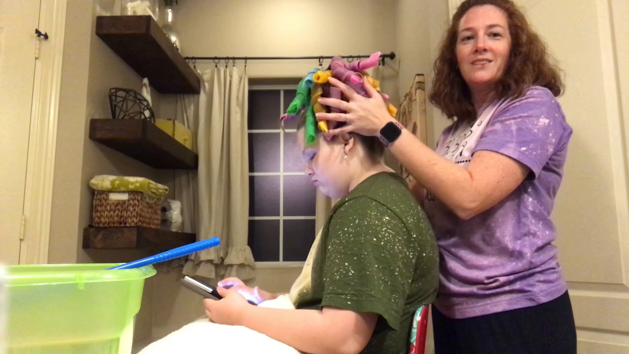 Cheer hair with Curlformers