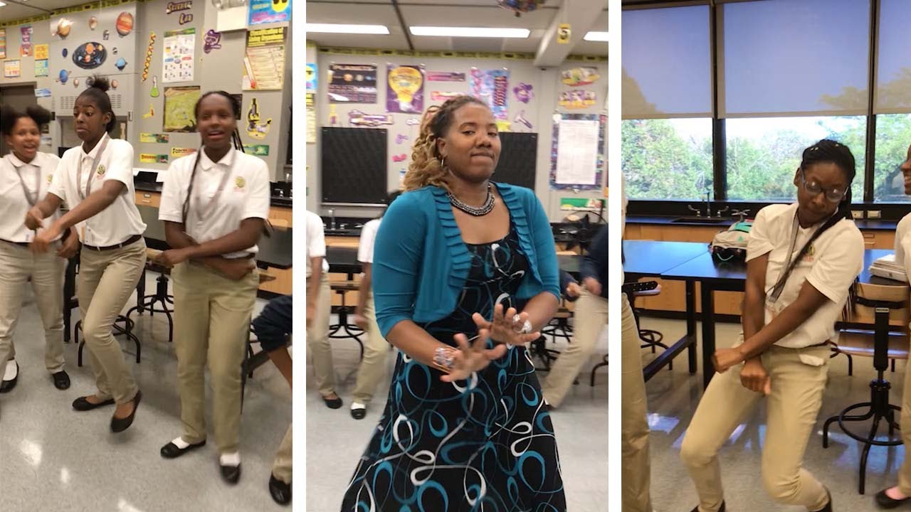 Teacher And Pupils Rap For Class Grade