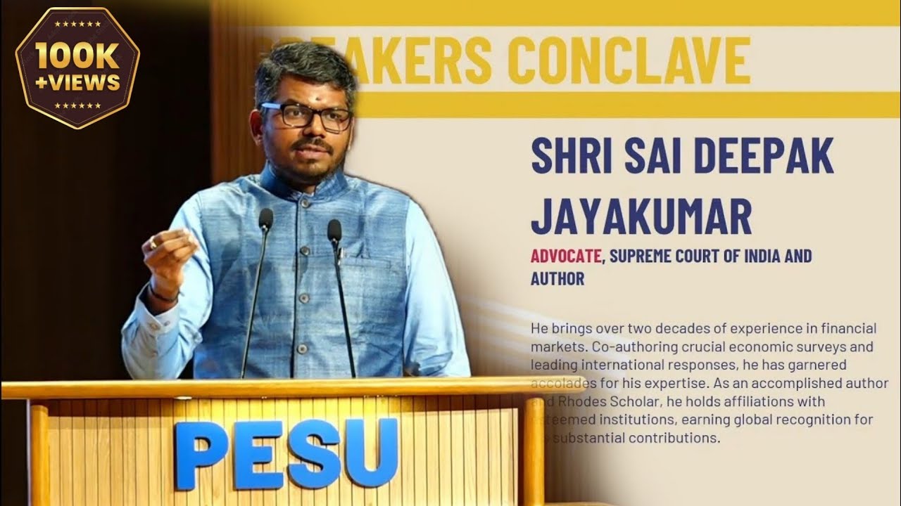 J. Sai Deepak's Intriguing Speech at PES University | 
