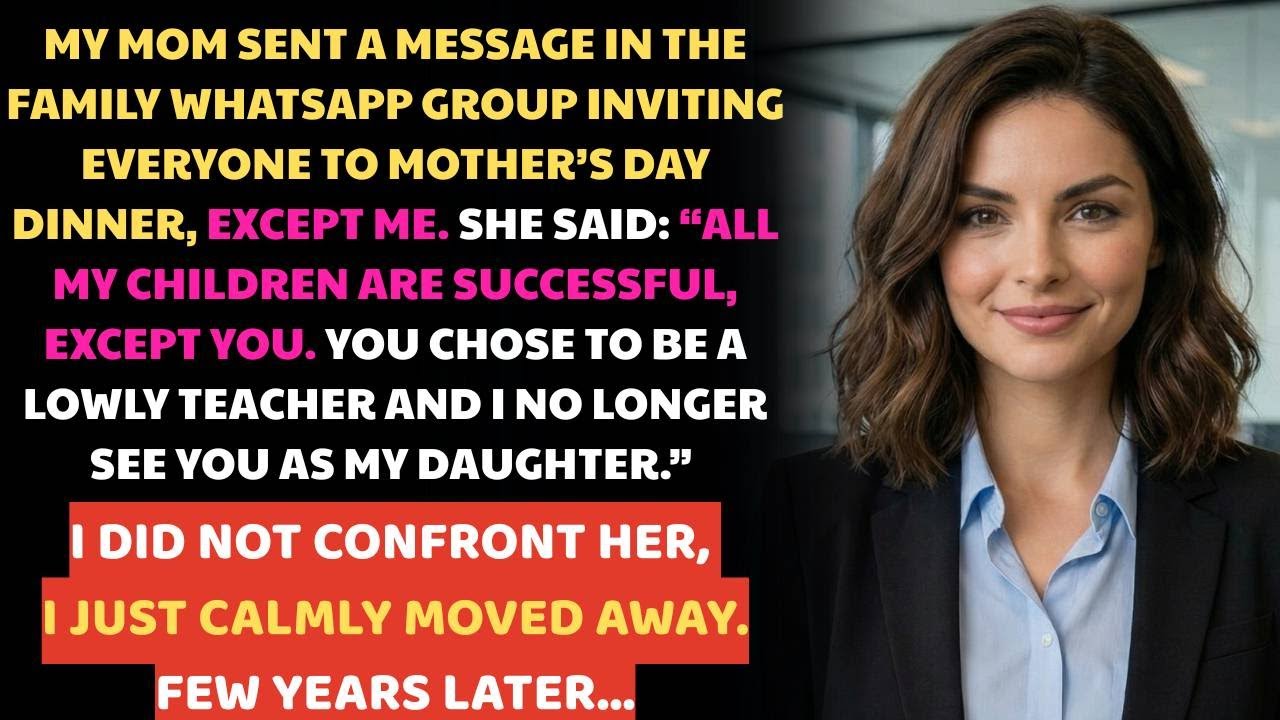 My Parents Disowned Me For Being a "Lowly Teacher"—Until The