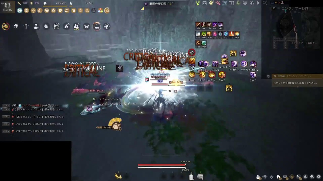 黒い砂漠　夜勤明けにのんびり　疲れマックスで意識飛んでた