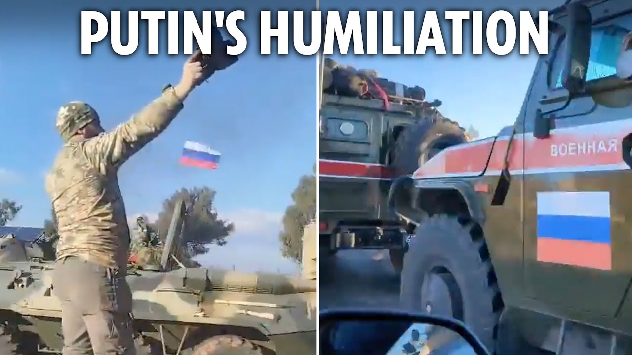 Russian forces flee Syria and are mocked by rebels in humiliating blow to Putin