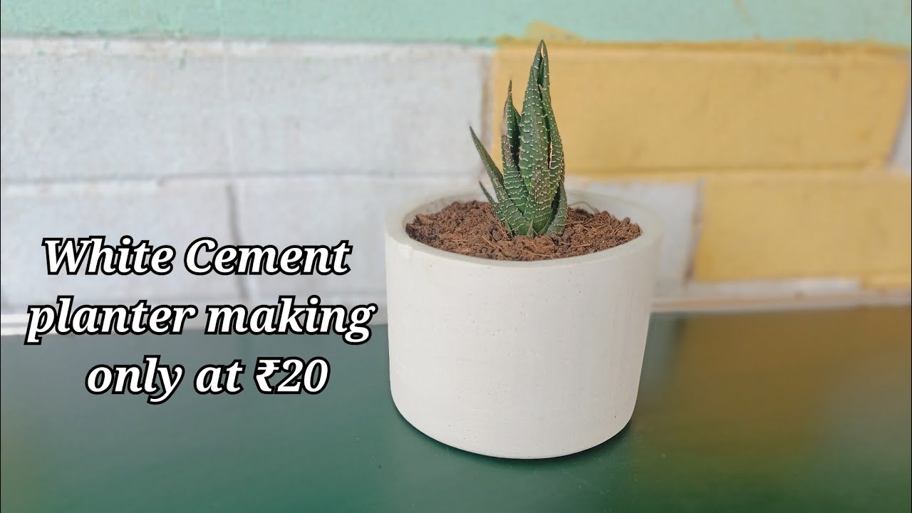 How to make White Cement pot | White Cement Flower pots making