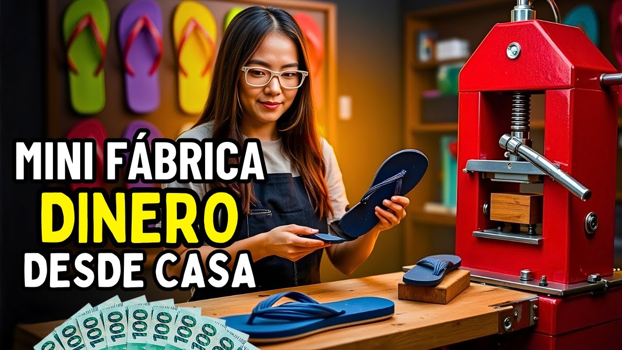 Gana Dinero con tu PROPIA Fábrica de CHANCLAS 💸 | Máquinas Manuales y Automáticas