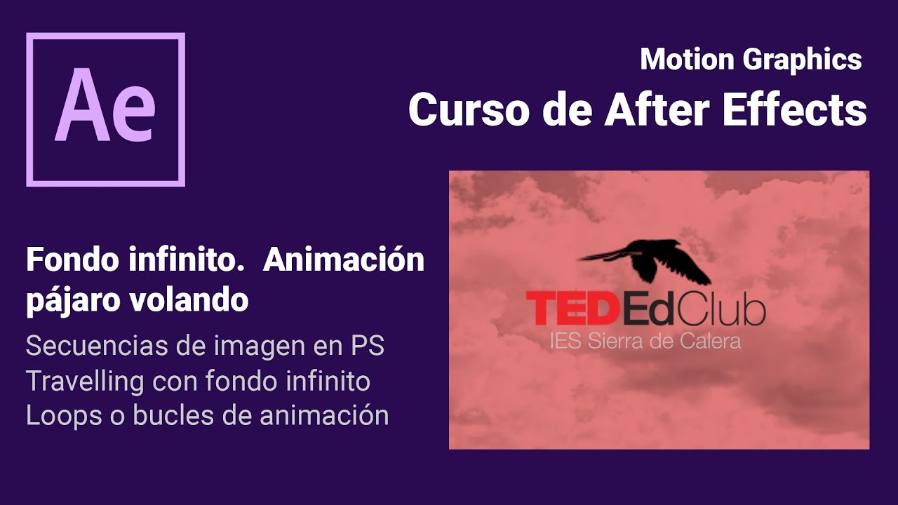 Fondo infinito para simular movimiento de cámara. Textura tileada. Aprende After Effect desde cero