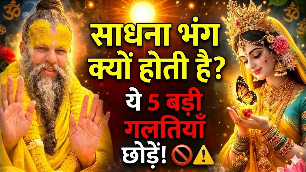 साधना में तरक्की क्यों नहीं हो रही? 😱 इन 5 गलतियों को आज ही सुधारें! 🛑 महाराज जी की कठोर चेतावनी 🙏