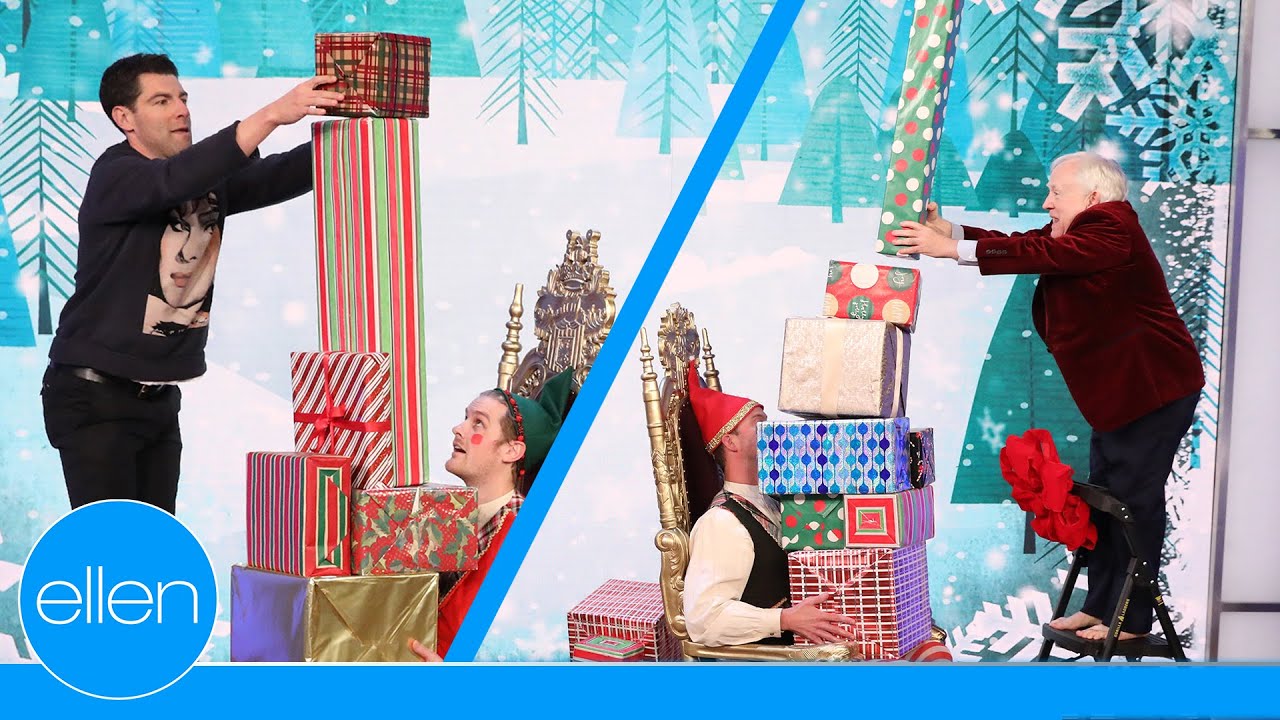 Max Greenfield & Leslie Jordan Stack Their Packages
