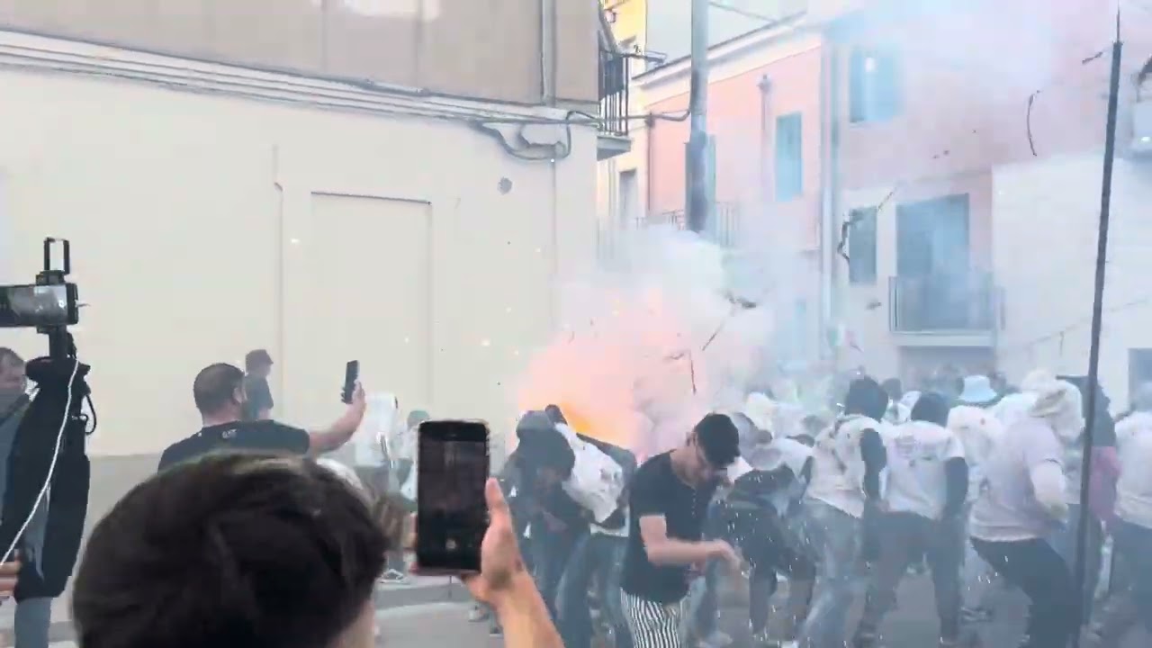 Torremaggiore (Fg) - San Sabino 2024 - Batteria alla sanseverese durante la Processione serale