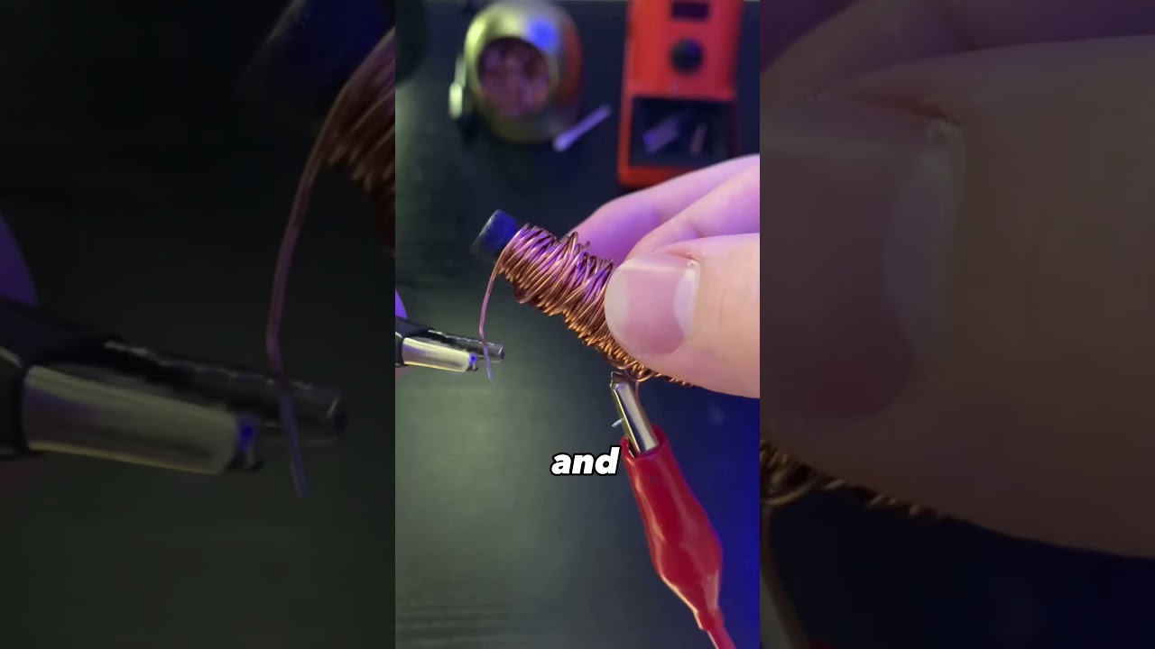 Создайте ЭЛЕКТРОМАГНИТ, используя ВСЕГО ИЗ 2 КОМПОНЕНТОВ! #diyprojects #electricity #engineering