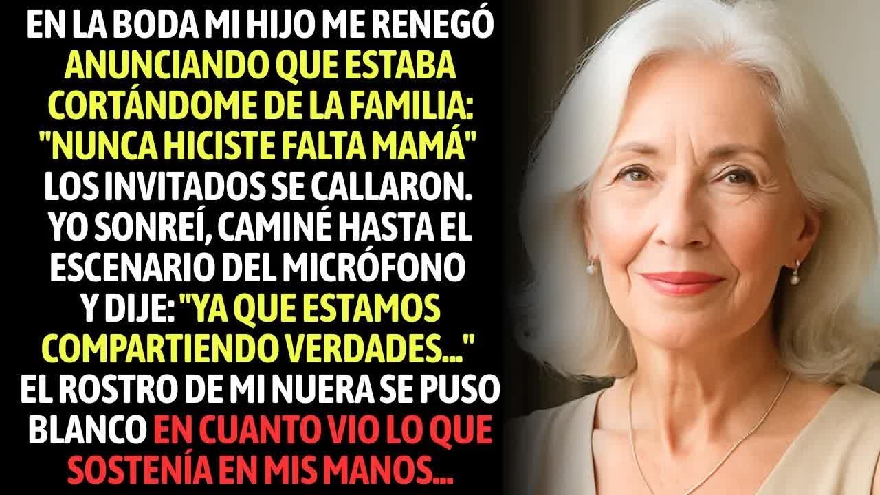 En La Boda, Mi Hijo Me Renegó — Entonces Revelé Un Secreto Que Él Nunca Descubriría Solo
