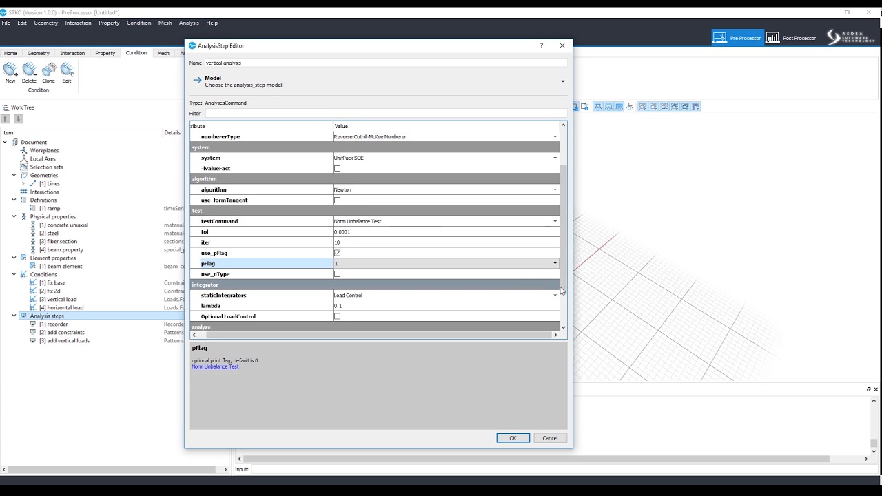 Fiber Section Column Modelling