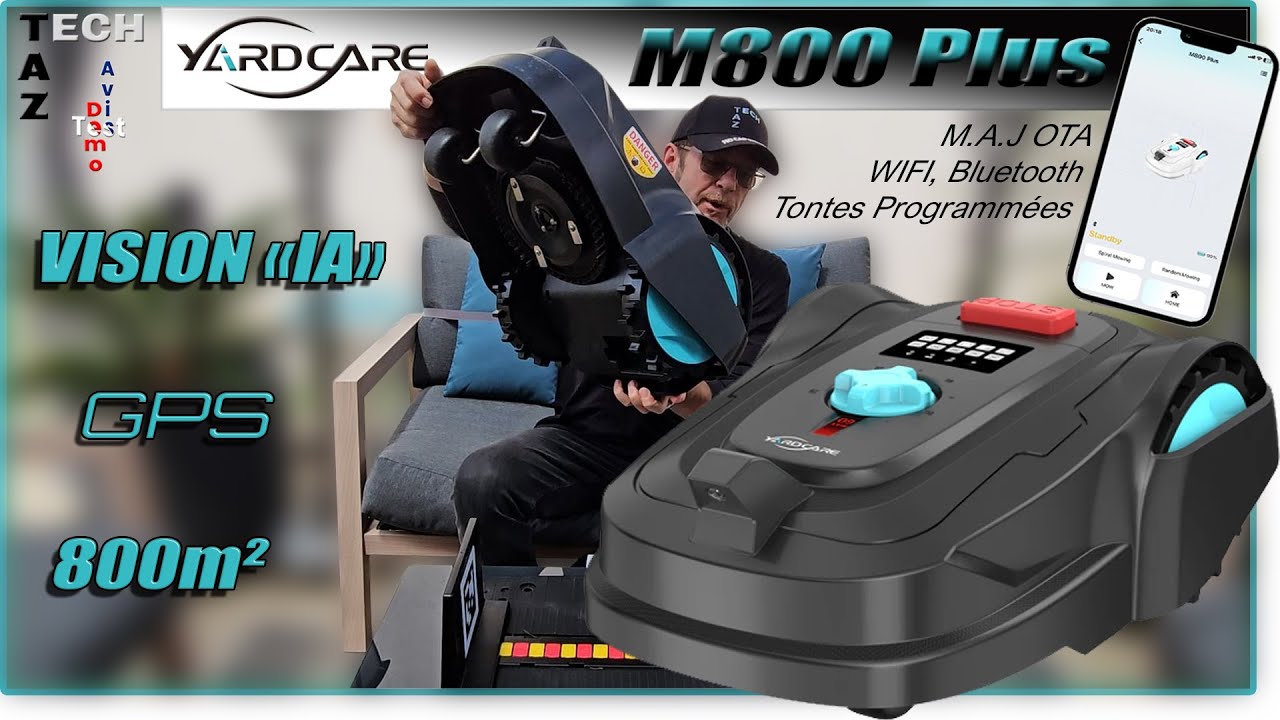 Robot tondeuse YARDCARE M800 PLUS - WIFI, BT, GPS, Vision AI - Efficace mais des choses à savoir !
