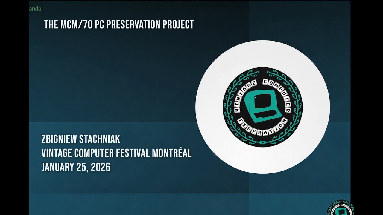 VCF Montr&eacute;al: Проект сохранения MCM/70 PC - Збигнев Стахняк