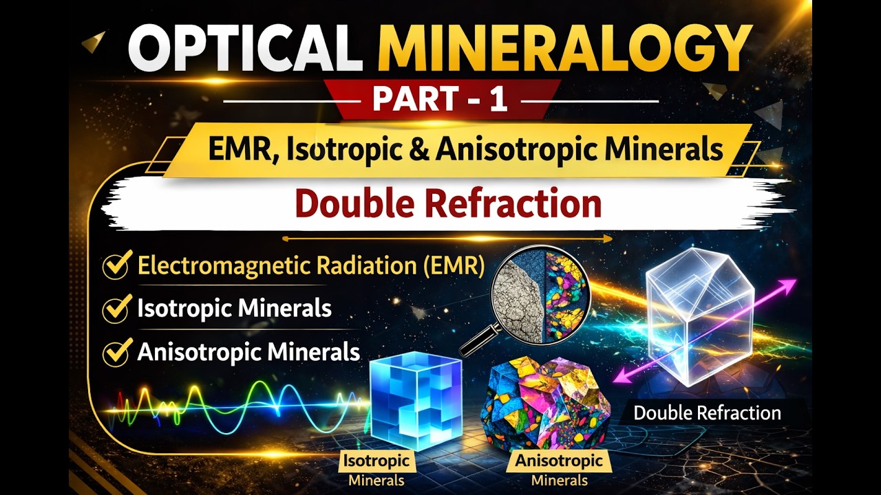 Optical Mineralogy Part 1 | EMR, Isotropic & Anisotropic Minerals | Double Refraction | IIT JAM GATE