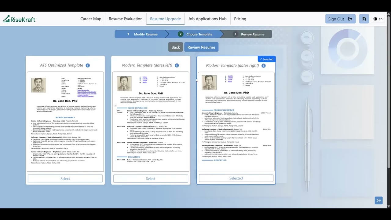 RiseKraft Resume Upgrade &mdash; Transform Your Resume with AI