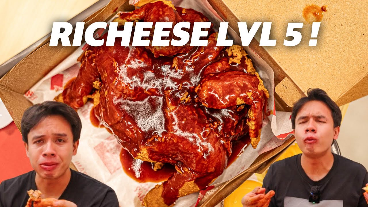 EXTREME! MAKAN 1 EKOR AYAM RICHEESE LEVEL 5 ! GUE SAMPE NANGIS ! - PEDAS HANYA ILUSI