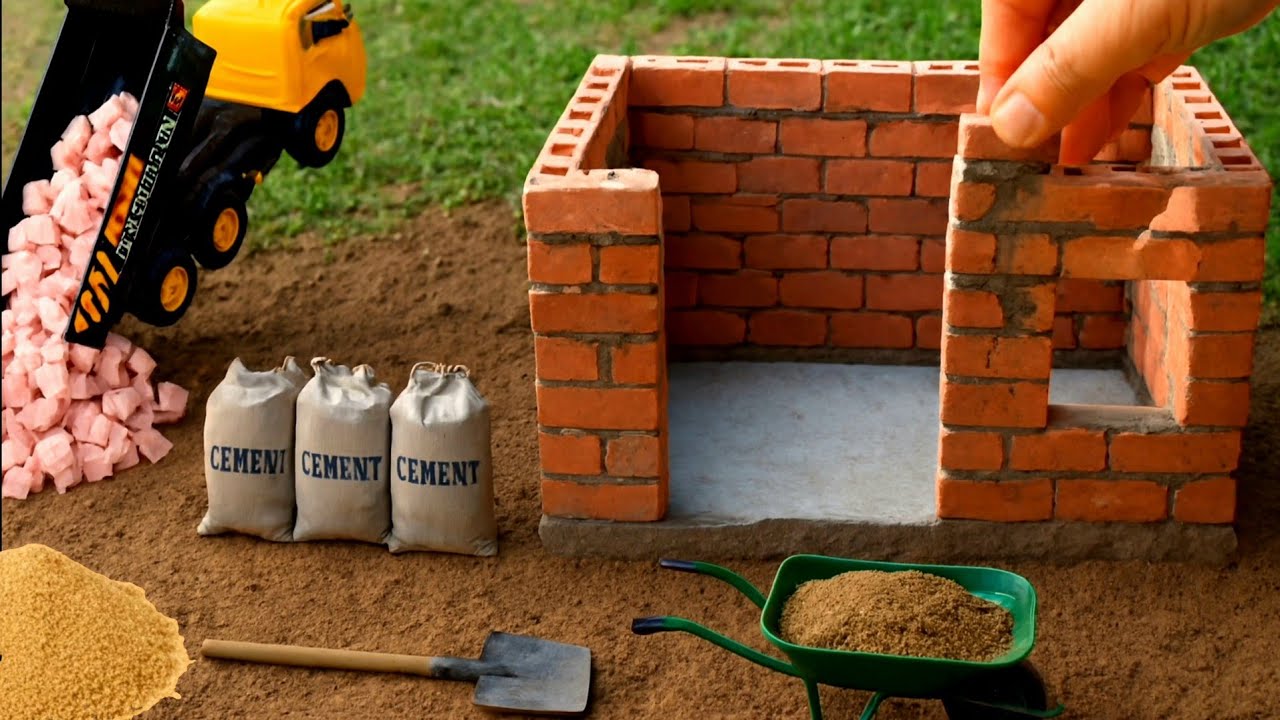 DIY:Sheep stolen by a thief. Creative project to build a miniature barn with small bricks. #DIY 