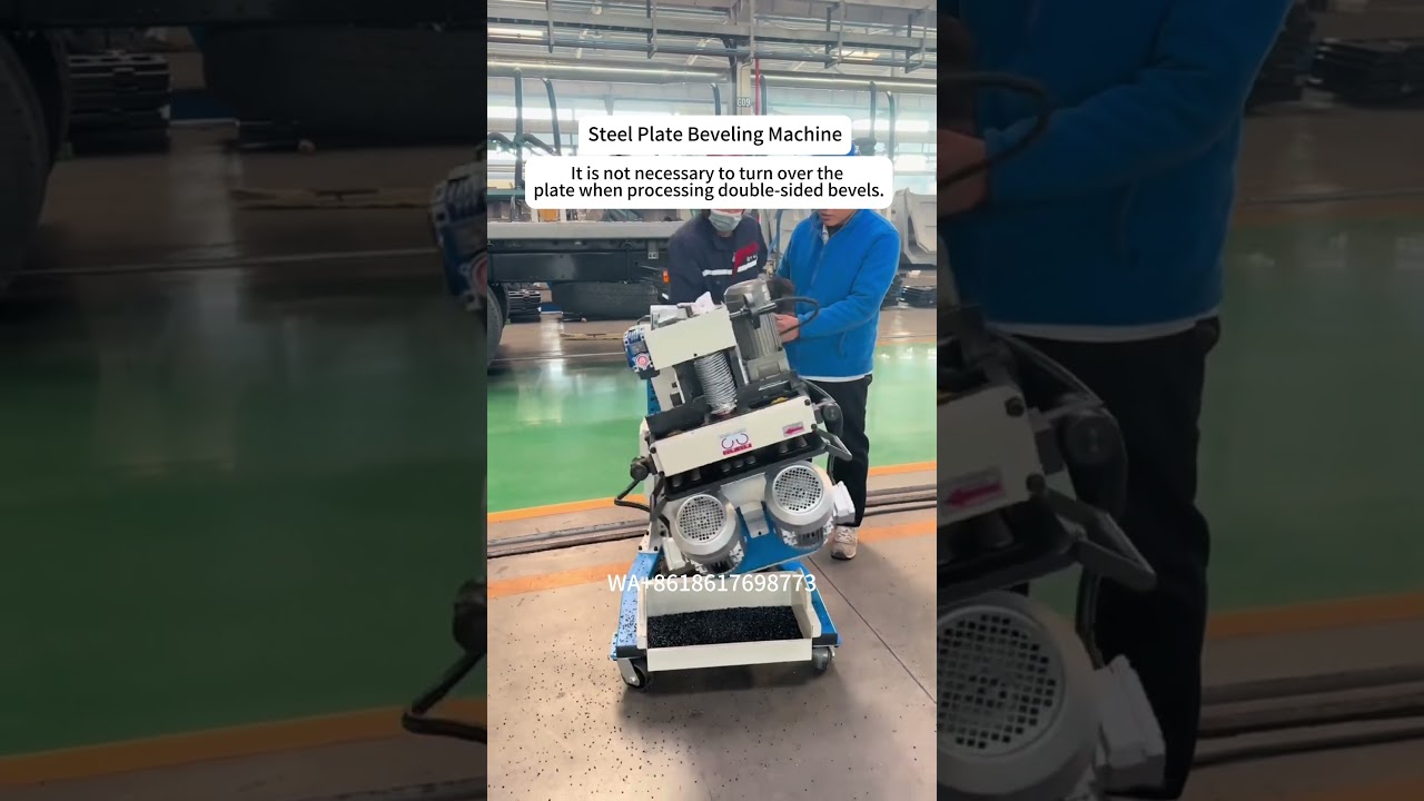 Automatic steel plate cutting machine # beveling machine # steel plate edge milling machine