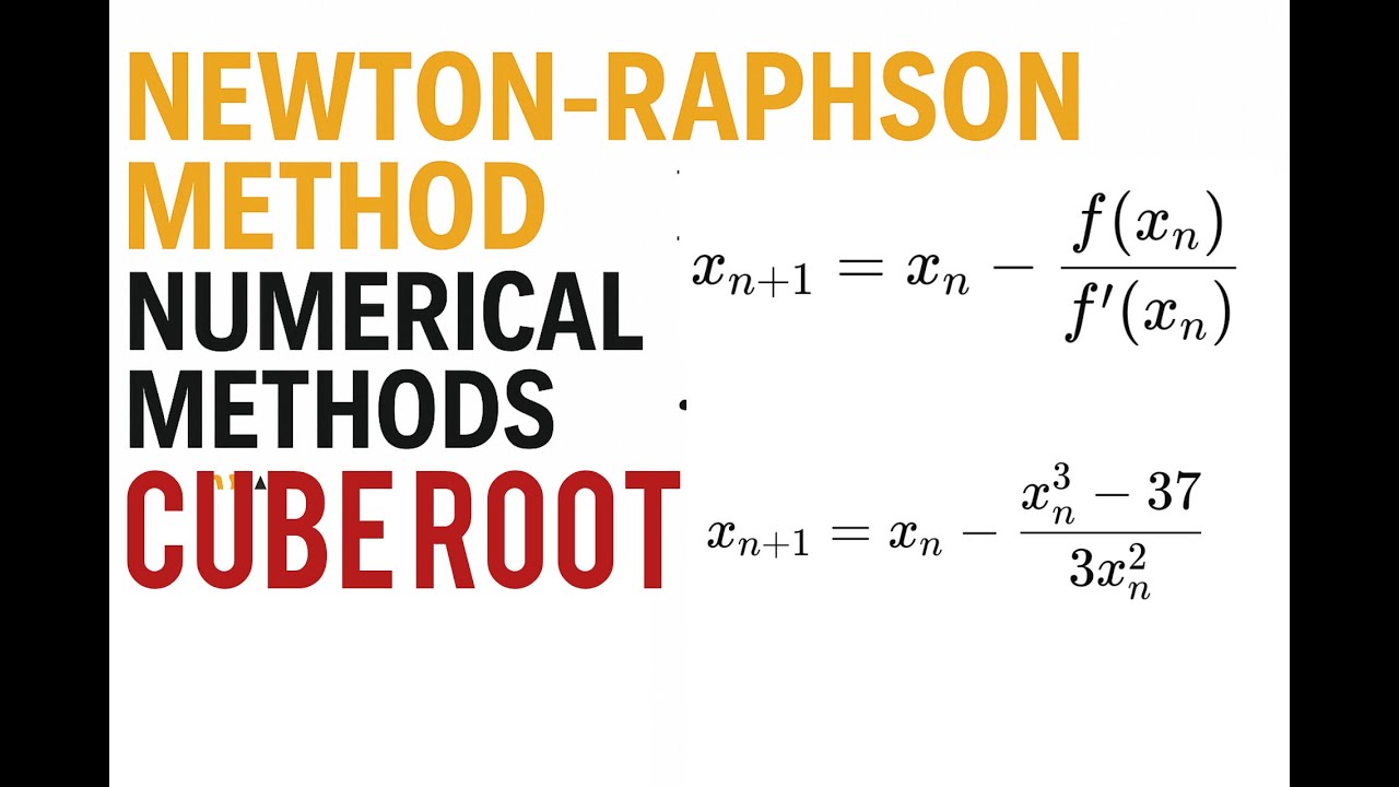 Newton Raphson Method of Numerical Methods Cube Root | Newton Raphson method to find cube root of 37