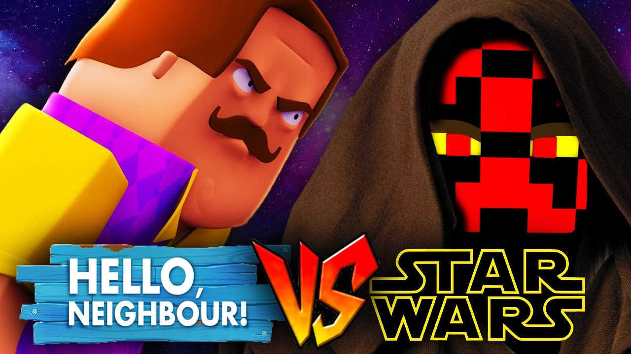 STAR WARS VS HELLO NEIGHBOUR - SECRET JEDI Minecraft Challenge