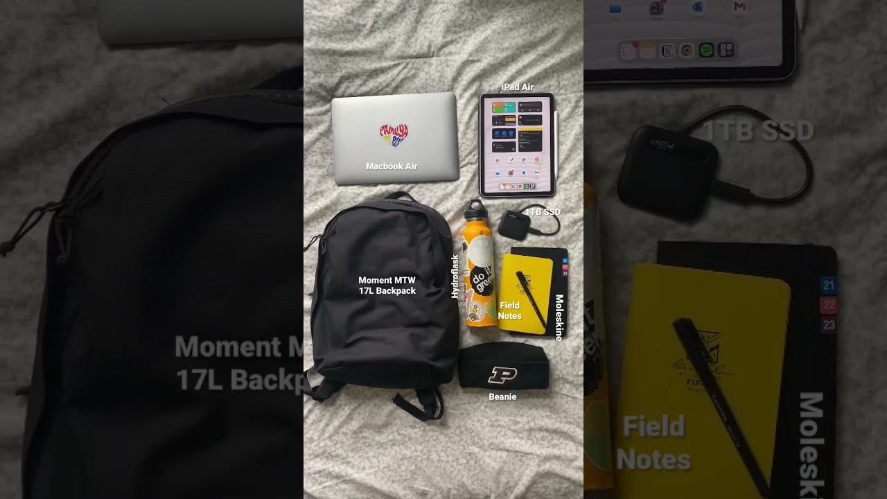 What I carry in my backpack as a university student | #shorts #edc #students #tech