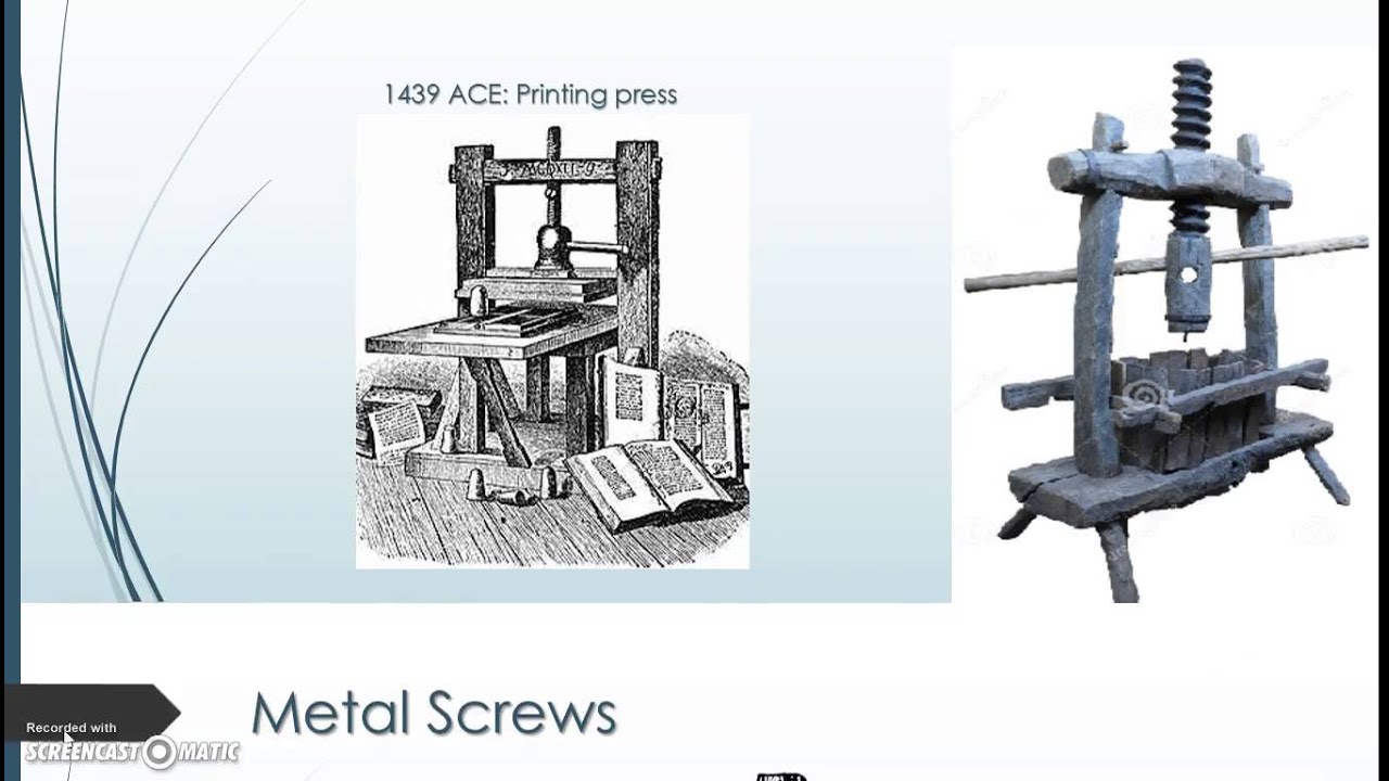 Brief history of the screw