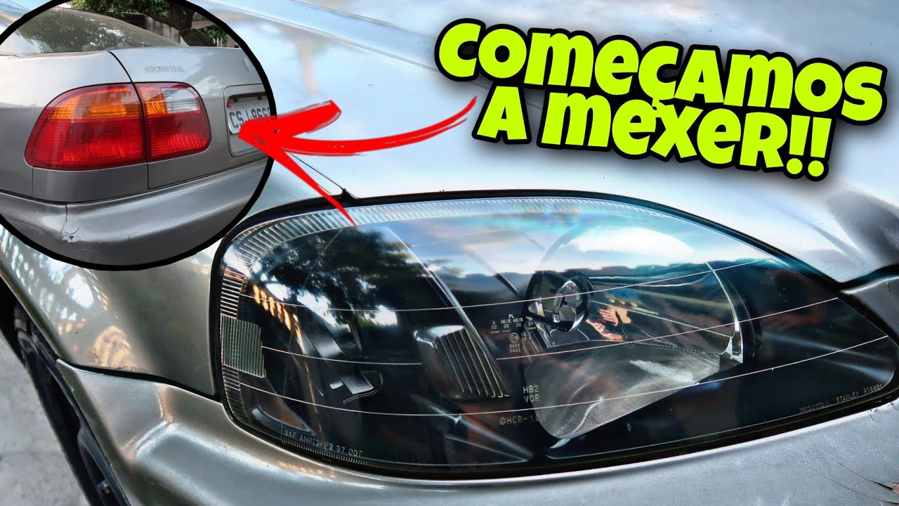 Trocamos a lanterna e fizemos máscara negra no Civic do Rafa!!! #honda #civic #vtec #