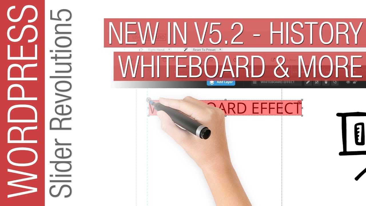 What's New in Slider Revolution 5.2 - Whiteboard Animation, History & More