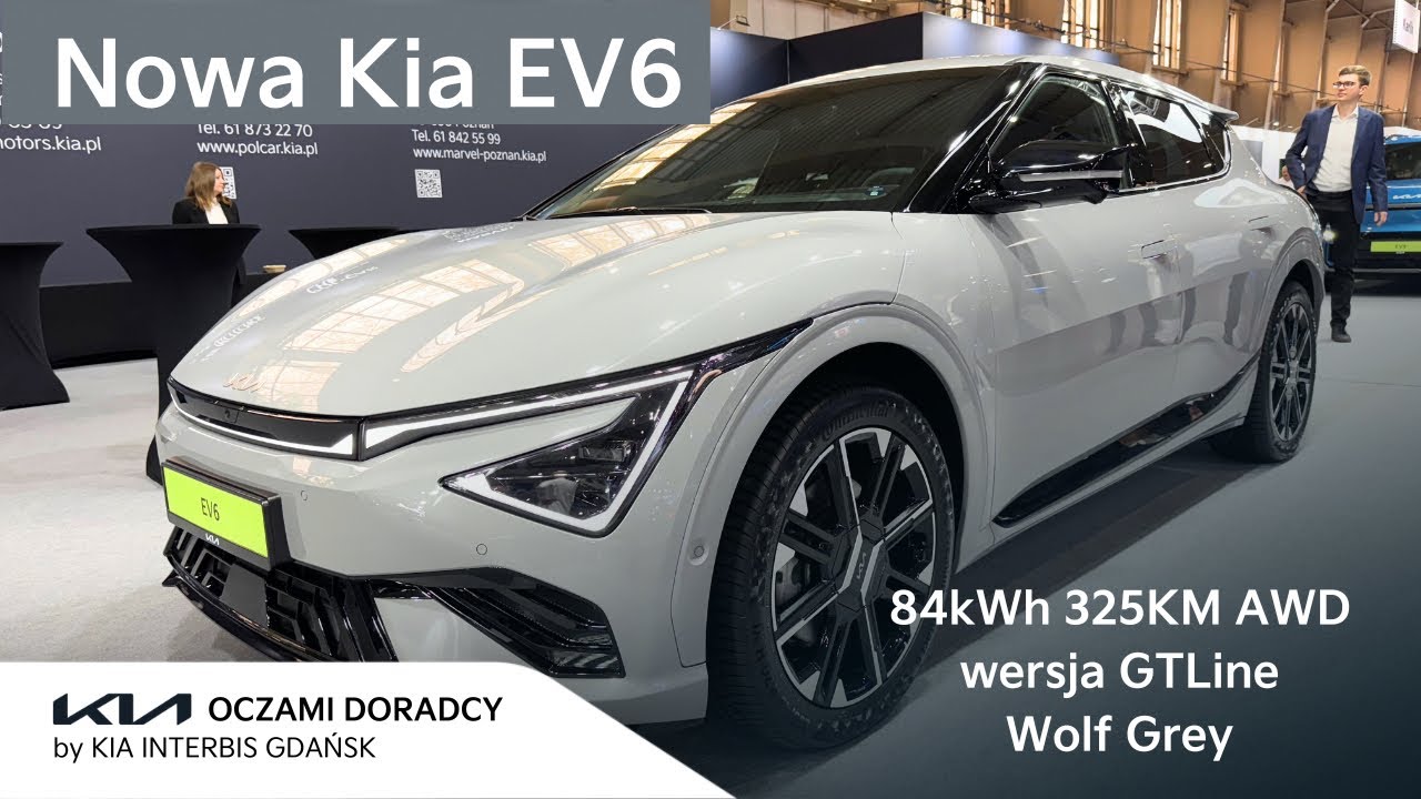 Nowa Kia EV6 [84kWh 325KM AWD] wersja GTLine w kolorze Wolf Grey